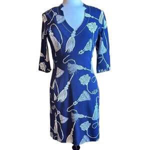 Lilly Pulitzer Joanie Navy Rope Sheath Dress Size M - EUC